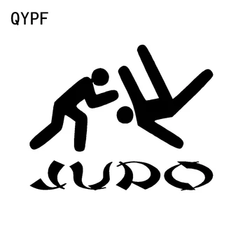 QYPF 13.5*10.7 CM Decor Unic Judo Grafice Masina Autocolant Reflectorizant Silueta de Vinil Accesorii C16-0363