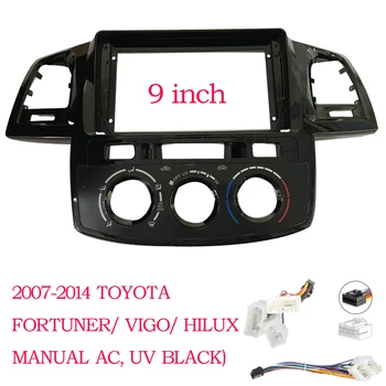 BYNCG 2 Din 9 Inch Radio Auto ABS Plastic PC-ul Fascia Planul Cadru pentru TOYOTA Fortuner Hilux 2005-2014 Dash Kit 0