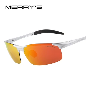 MERRYS Bărbați ochelari de Soare Polarizat Aluminiu Aviației Magneziu Ochelari de Soare Pentru Pescuit de Conducere Dreptunghi fără ramă Nuante S8277