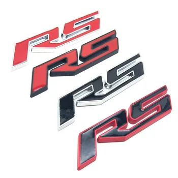 3D Masina de Metal de Styling pentru RS Logo Emblema Spate Portbagaj Autocolant pentru Chevrolet Aveo Cruze, Malibu Captiva Lacetti Camaro Naviga Trax 0
