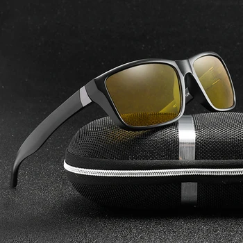2019 New Sosire Bărbați ochelari de Soare Conducătorii Auto de Noapte Viziune Ochelari de protecție Anti-Orbire Polarizat ochelari de Soare UV400 Ochelarii de Condus