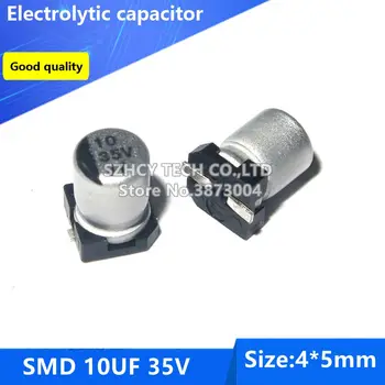 100buc SMD 10UF 35V 4*5 condensator Electrolitic 0
