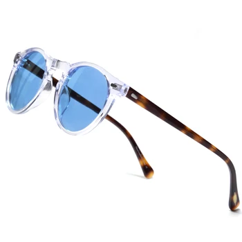 Eareada Clar ochelari de Soare Cadru Rotund ochelari de Soare pentru Barbati Gregory Peck Epocă ochelari de Soare Polarizat OV5186 Mens Rotund ochelari de Soare