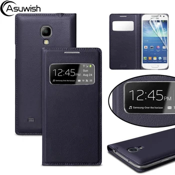 Piele Flip Cover Smart View Pentru Samsung Galaxy S4 S 4 Mini GT-I9190 I9192 I9195 GT-I9190 GT-I9505, GT-I9500 Caz de Telefon