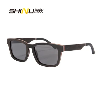 pentru echilibru ochelari de soare de lemn de Abanos pahare bambus ochelari de soare pentru barbati ochelari de soare polarizat 0
