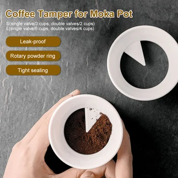 85MM 90MM Cafea Tamper pentru Moka pot Rotativ Pulbere de Dozare Inel de Cafea Distribuitor Egalizare Espresso Instrumente 0