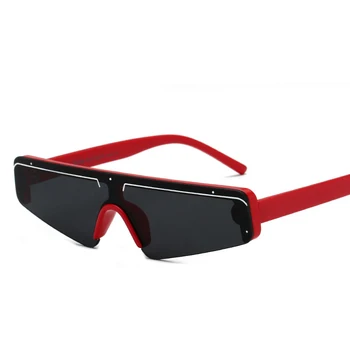 Noua Moda fără ramă Top Plat ochelari de Soare Femei Cadru Roșu de Moda Ochelari de Soare Pentru Barbati Brand Designer de sex Feminin Nuante Oculos de sol 0