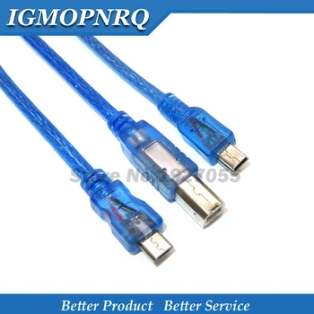 30cm Cablu USB pentru Uno r3/Nano/MEGA 2560/Leonardo/Pro micro/din CAUZA Albastru de Înaltă Calitate, Un tip USB/Mini USB/Micro USB 0,3 m