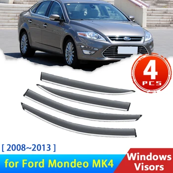 Deflectoare pentru Ford Mondeo MK4 IV 2008~2013 2010 Accesorii 4buc Masina Windowas Viziere de Ploaie Spranceana Paznici Vizor Protector de Acoperire
