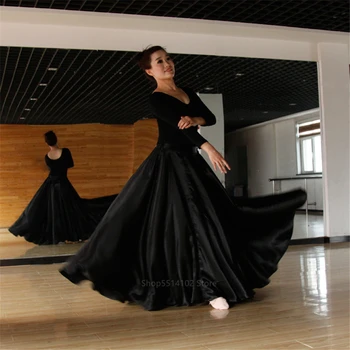 Flamenco Spaniol Costum Performor Femei Rochie De Fată Gyspy Sala De Spectacol De Dans Purta O Bucată De Bandaj Solid Fusta