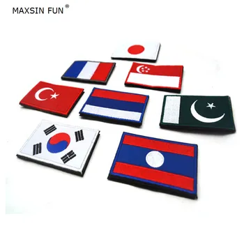 1 buc Material Autocolant Europene, Franța, Turcia, Japonia, Thailanda, Laos Flag Patch Coase Pe Haine Banderola Rucsac Usca DIY Accesorii 1