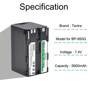 5600mAh BP-950G BP-955 Baterii cu Port USB pentru Canon BP-970 BP-970G BP-975 BP-945 BP-950, EOS C100 C300 C500 XF100 XF200 XL2 1