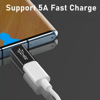 Tongdaytech C Usb De Tip C Tip Adaptor-C prin Cablu Convertor USBC OTG Adaptor pentru Macbook Pro Xiaomi Telefon Samsung Cablu de Încărcător 1