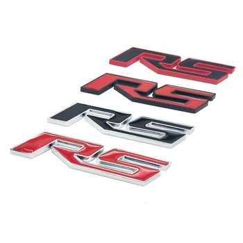 3D Masina de Metal de Styling pentru RS Logo Emblema Spate Portbagaj Autocolant pentru Chevrolet Aveo Cruze, Malibu Captiva Lacetti Camaro Naviga Trax 1