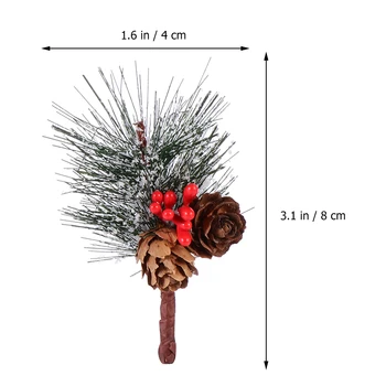 Alege Boabe De Pin De Crăciun Artificial Tulpini Ramură Faux Holly Tree Centerpieces De Masă 1