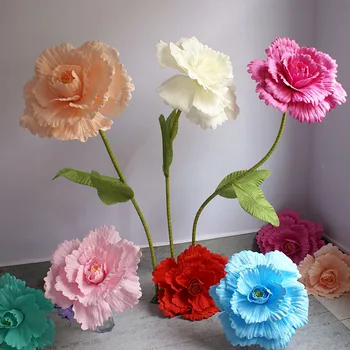80CM Gigant Spuma PE Rose Flori Simulare Ramură de Nunta Decor Decor Bujor de Grădină Perete Drum Citată Etapa de Aprovizionare Partid 1