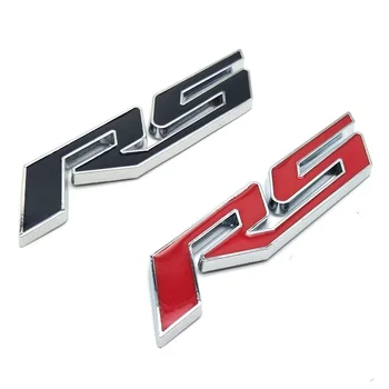 3D Masina de Metal de Styling pentru RS Logo Emblema Spate Portbagaj Autocolant pentru Chevrolet Aveo Cruze, Malibu Captiva Lacetti Camaro Naviga Trax 2