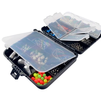 iLure 177 buc/cutie Accesorii de Pescuit Kit Set Carlige Jig Margele Platine Greutate Pivotează Fixează Glisante Kit de Pescuit Accesoriu 2