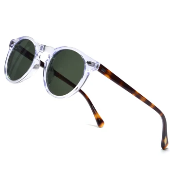 Eareada Clar ochelari de Soare Cadru Rotund ochelari de Soare pentru Barbati Gregory Peck Epocă ochelari de Soare Polarizat OV5186 Mens Rotund ochelari de Soare 2