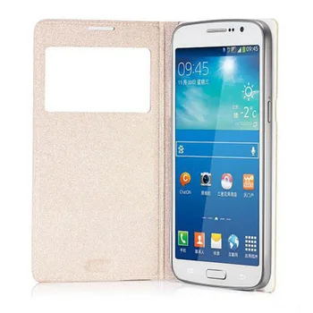 Piele Flip Cover Smart View Pentru Samsung Galaxy S4 S 4 Mini GT-I9190 I9192 I9195 GT-I9190 GT-I9505, GT-I9500 Caz de Telefon 2
