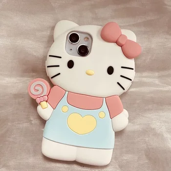 3D sanrio Kuromi hello kitty mymelody drăguț Cazuri de Telefon Pentru iPhone 14 13 12 11 Pro Max XR XS MAX X Capac Spate 2