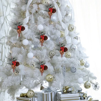 Alege Boabe De Pin De Crăciun Artificial Tulpini Ramură Faux Holly Tree Centerpieces De Masă 2