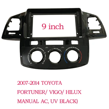 BYNCG 2 Din 9 Inch Radio Auto ABS Plastic PC-ul Fascia Planul Cadru pentru TOYOTA Fortuner Hilux 2005-2014 Dash Kit 3