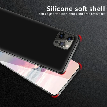 Negru Mat de Caz pentru iPhone SE 2022 Caz Înapoi Moale de Silicon Cover pentru iphone se2022 13 12 11 Pro Max 7 8 6 s Plus 5 5S Caz Capa 3