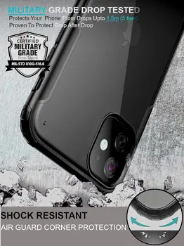 Telefon Caz Pentru iPhone 11 12 13 Pro Max Mini X XR 7 8 Plus SE 2020 Mată PC Armura Coajă de Telefon Mobil de Patru Colț Anti-toamna Cove 3