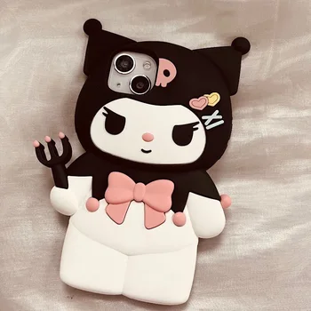 3D sanrio Kuromi hello kitty mymelody drăguț Cazuri de Telefon Pentru iPhone 14 13 12 11 Pro Max XR XS MAX X Capac Spate 3
