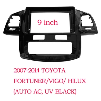 BYNCG 2 Din 9 Inch Radio Auto ABS Plastic PC-ul Fascia Planul Cadru pentru TOYOTA Fortuner Hilux 2005-2014 Dash Kit 4