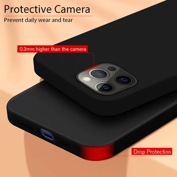 Negru Mat de Caz pentru iPhone SE 2022 Caz Înapoi Moale de Silicon Cover pentru iphone se2022 13 12 11 Pro Max 7 8 6 s Plus 5 5S Caz Capa 4