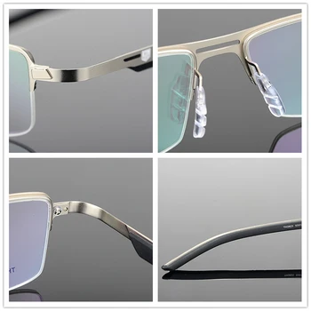 2023 TAG Ezechia, rame de ochelari pentru bărbați ușor, jumătate cadru miopie rame și femei Elasticizată picior rama de ochelari de calculator 4