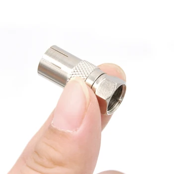 F Tip Masculin Adaptor Conector Converter Pentru a Convinge de sex Feminin Socket Durabil din Aliaj de Zinc Pentru TV prin Satelit DVR Conector Coaxial 4