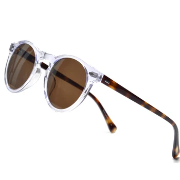 Eareada Clar ochelari de Soare Cadru Rotund ochelari de Soare pentru Barbati Gregory Peck Epocă ochelari de Soare Polarizat OV5186 Mens Rotund ochelari de Soare 5