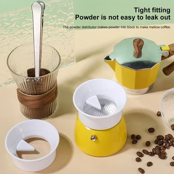 85MM 90MM Cafea Tamper pentru Moka pot Rotativ Pulbere de Dozare Inel de Cafea Distribuitor Egalizare Espresso Instrumente 5