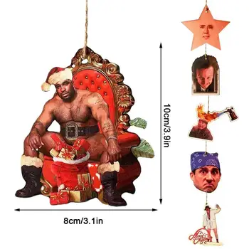 Om Amuzant Ornamente Pentru Pomul De Craciun Amuzant Fata Emoție Crăciun Acrilice Agățat Decoratiuni Caracter De Comedie Agățat Decorative 5