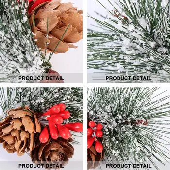 Alege Boabe De Pin De Crăciun Artificial Tulpini Ramură Faux Holly Tree Centerpieces De Masă 5